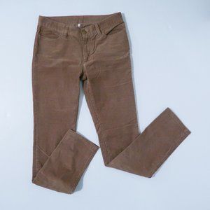 Muji straight leg brown cotton cords pant sz Small